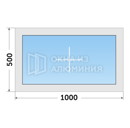 Остекление одностворчатое доступное алюминиевое AL-882